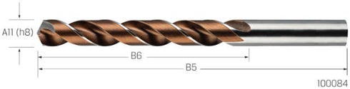 Spiralbohrer PREMUS, DIN 338, HSS-TiN