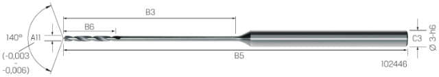 Kleinstbohrer MIKRON, VHM, 30 × A11, eXedur