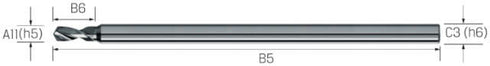 Micro drill MIKRON, solid carbide, 3 × A11, eXedur RIP