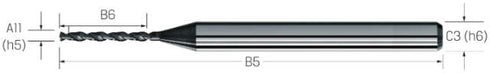 Micro drill MIKRON, solid carbide, 7 × A11
