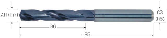 Hochleistungsbohrer PREMUS, VHM Schaftform HA/HB/HE 5× A11