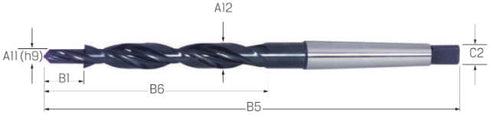 Mehrfasen-Stufenbohrer PREMUS, HSS Typ N 180° mittel