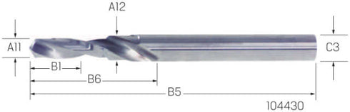Kurzstufenbohrer PREMUS, HSS 90° Kernbohrung