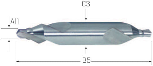 Zentrierbohrer PREMUS, HSS 60° Form A mit Wulst