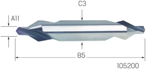 Zentrierbohrer PREMUS, HSS-Co 60° Form A