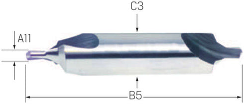 Zentrierbohrer PREMUS, HSS 60° Form B Fläche