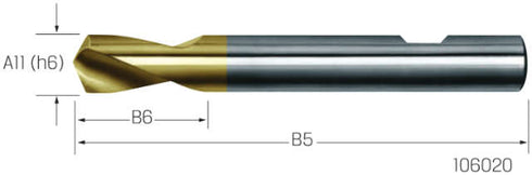 NC-Anbohrer PREMUS, HSS-Co 120° TiN