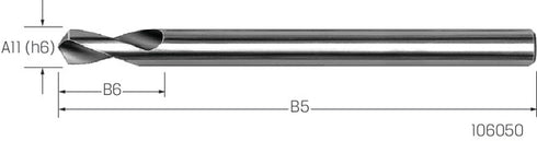 NC spot drill PREMUS, HSS-Co 120° long