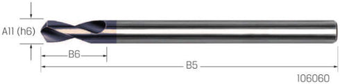 NC-Anbohrer PREMUS, HSS-Co 120° lang TiAlN
