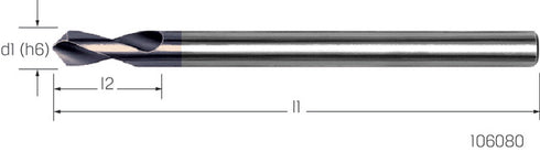 NC-Anbohrer PREMUS, HSS-Co 90° lang TiAlN