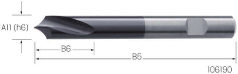 NC-Anbohrer PREMUS, VHM 90° TiAlN