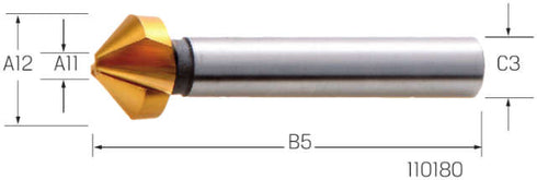 Kegelsenker PREMUS, HSS 90° TiN