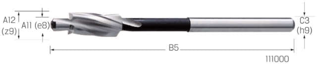 Flachsenker PREMUS, HSS Durchgangsloch fein
