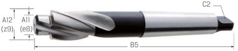 Flachsenker PREMUS, HSS Durchgangsloch fein