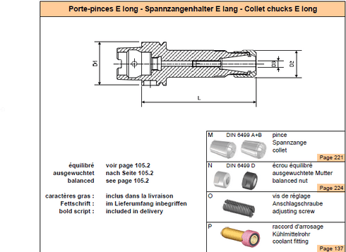 Spannzangenhalter DIN69893-A63 E16