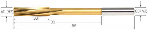 Maschinen-Reibahle PREMUS, HSS-Co TiN