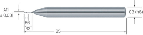 Micro-precision reamer NEUTRAL, solid carbide