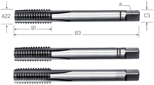 Handgewindebohrer PRETEC, HSS UNC