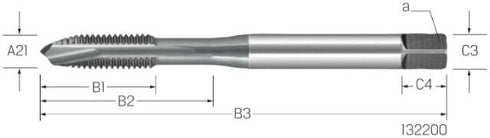 Maschinengewindebohrer PREMUS, HSSE-V3 vaporisiert
