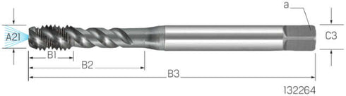 Maschinengewindebohrer PREMUS, HSSCo-PM RSP50 Hardlube