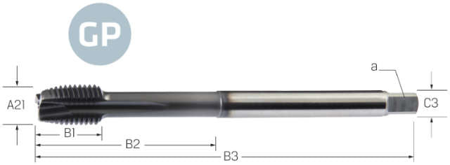Maschinengewindebohrer PREMUS GP, metrisch-fein, HSS-E PM, Hardlube