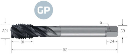 Maschinengewindebohrer PREMUS GP, metrisch-fein, 2,5 × A21