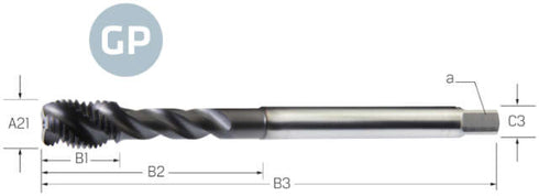 Maschinengewindebohrer PREMUS GP, metrisch-fein, HSS-E PM, Hardlube