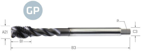 Maschinengewindebohrer PREMUS GP, metrisch-fein, HSS-E PM, Hardlube