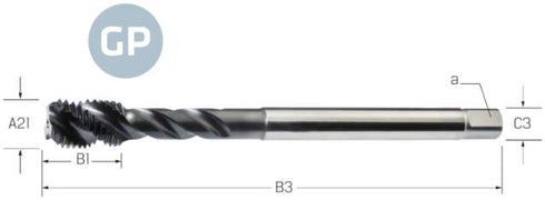 Maschinengewindebohrer PREMUS GP, metrisch-fein, HSS-E PM, Hardlube