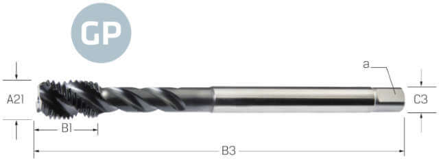 Maschinengewindebohrer PREMUS GP, metrisch-fein, HSS-E PM, Hardlube