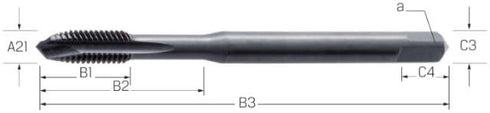 Maschinengewindebohrer PRETEC, HSS-Co dampfangelassen