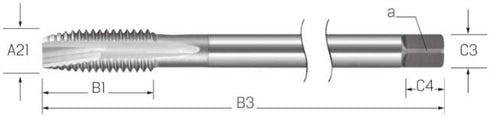 Maschinengewindebohrer PREMUS, HSSE-V3 extra lang