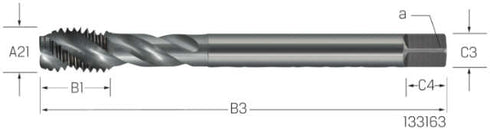 Maschinengewindebohrer PREMUS, HSSE-V3, RSP40, vaporisiert