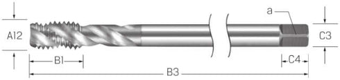 Machine tap PREMUS, HSSE-V3, RSP40, extra long
