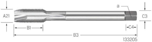 Maschinengewindebohrer PREMUS, HSSE-V3 blank