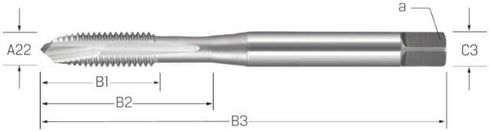 Maschinengewindebohrer PREMUS, HSSE-V3 blank