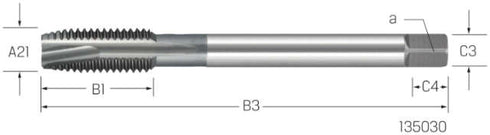 Maschinengewindebohrer PREMUS, HSSE-V3 vaporisiert
