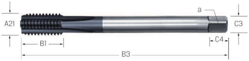 Maschinengewindebohrer PRETEC, HSS-Co TiCN