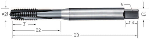 Maschinengewindebohrer PRETEC, HSS-Co TiB2