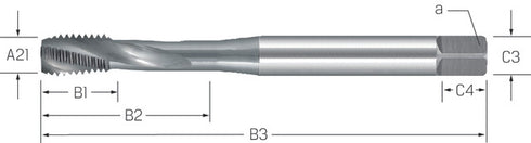 Maschinengewindebohrer PREMUS, HSSCo-PM RSP15 vaporisiert