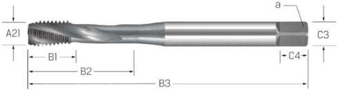 Maschinengewindebohrer PREMUS, HSSCo-PM RSP15 vaporisiert