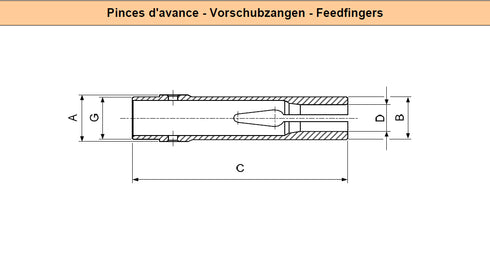 Vorschubzangen A22.8 d14.5