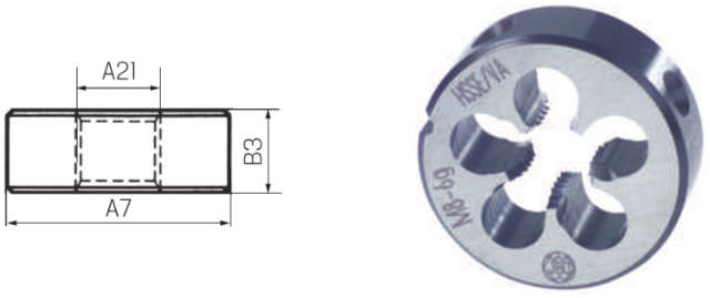 Schneideisen JBO, HSS-Co metrisch INOX
