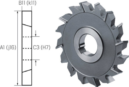 Scheibenfräser PREMUS, kreuzverzahnt, ohne Bund