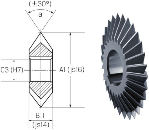 Prism Cutter PREMUS, HSS 45°