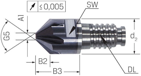 Entgratfräser HAIMER, Duo Lock Power