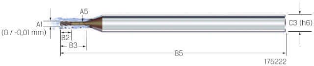 Kleinstfräser VHM MIKRON, CrazyMill Cool Micro, 5 × A1, eXedur SNP