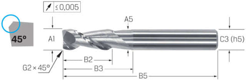 Solid Carbide End Mill HAIMER, Safe-Lock Shank