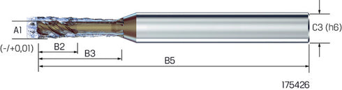 Schaftfräser VHM IK MIKRON, CrazyMill Cool, zylindrisch, Typ C-5 × A1, eXedur SNP