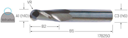 Kugelfräser PREMUS, kurz